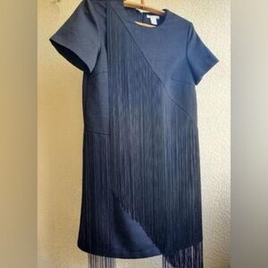 HM Asymmetrical Fringe Shift Dress